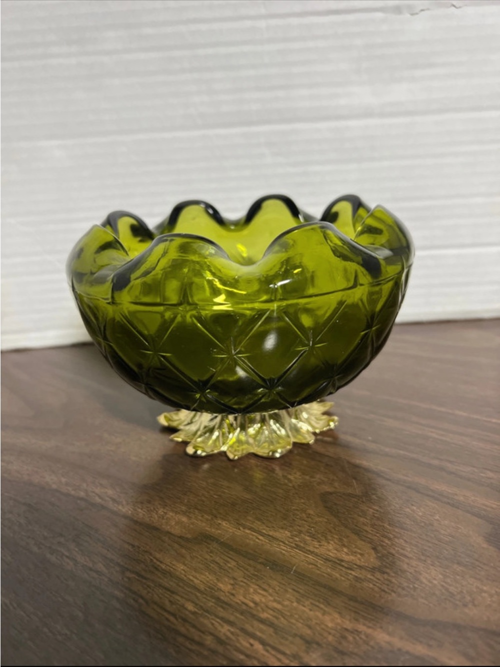 Indian Glass Decorative Compote Bowl